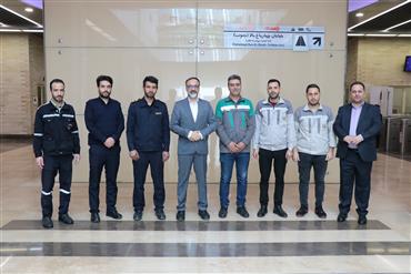 دیدار مدیر عامل شرکت مترو منطقه اصفهان با کارکنان فعال در خط یک مترو به مناسبت آغاز سال نو